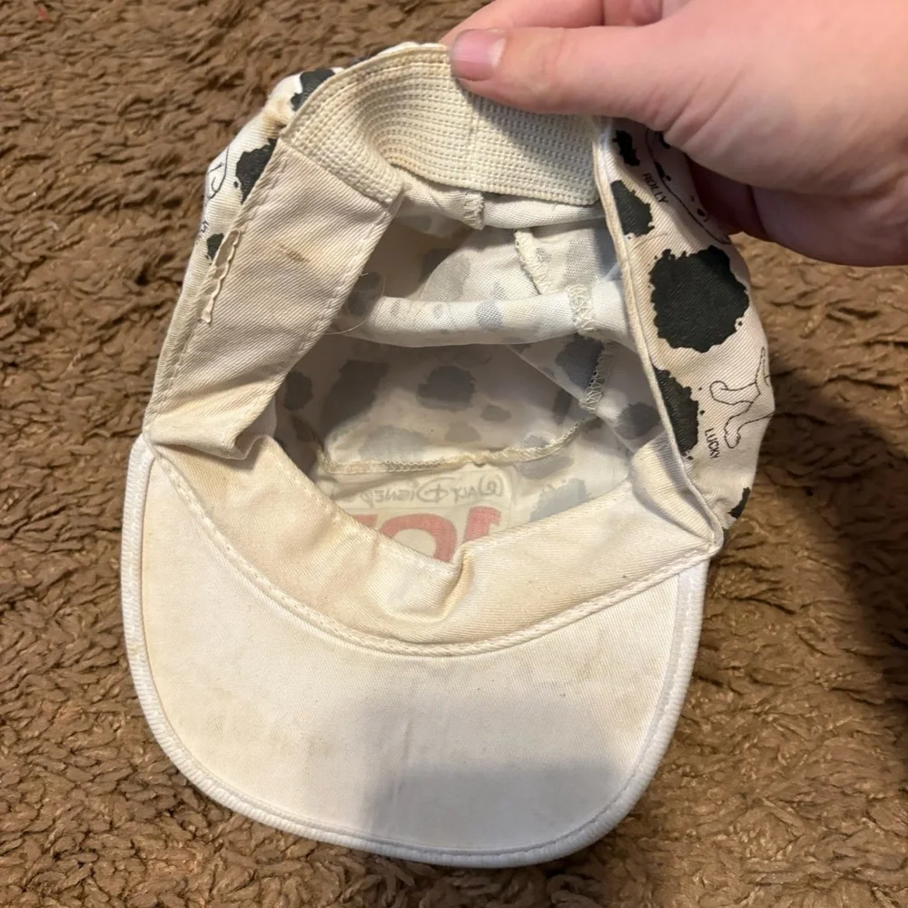 Disney 101 Dalmatians Black White Painters Hat Black White Red Vintage 90s Kids